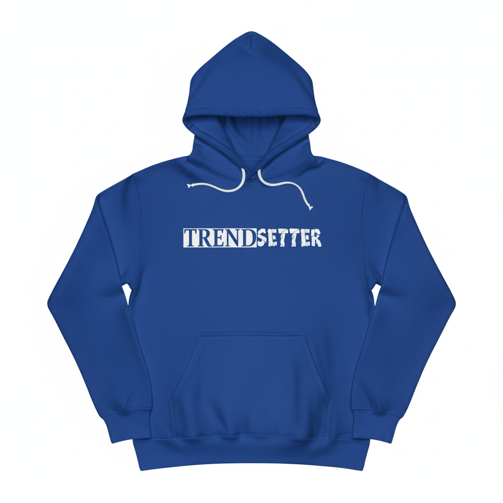 Trendsetter White Hoodie - Blue