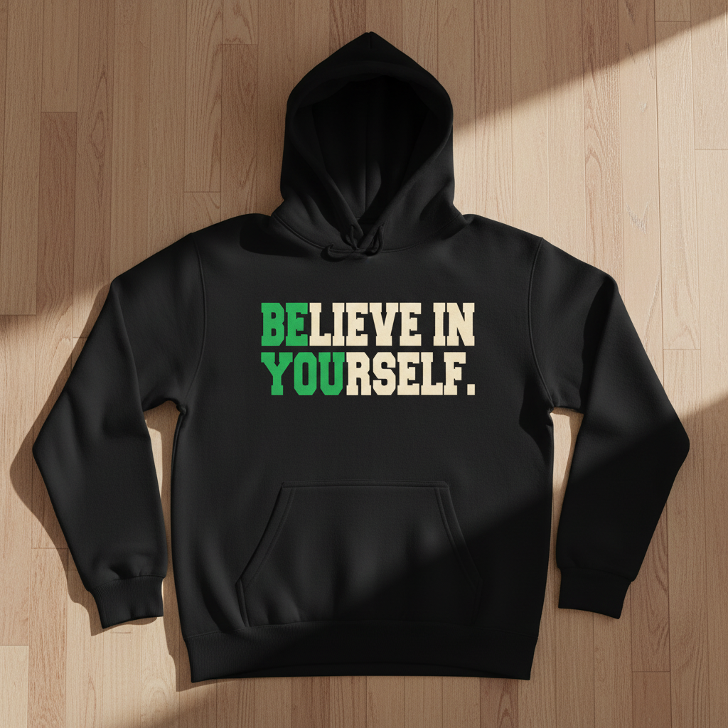 Believe in Yourself Black Hoodie