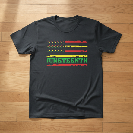 Juneteenth Flag Gray T-Shirt