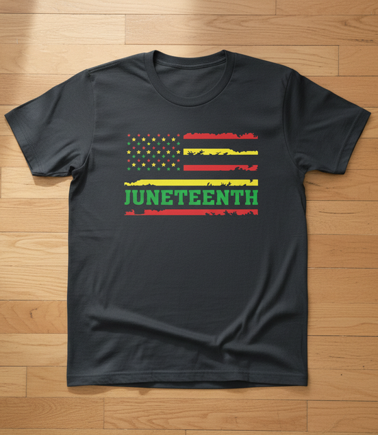Juneteenth Flag Gray T-Shirt