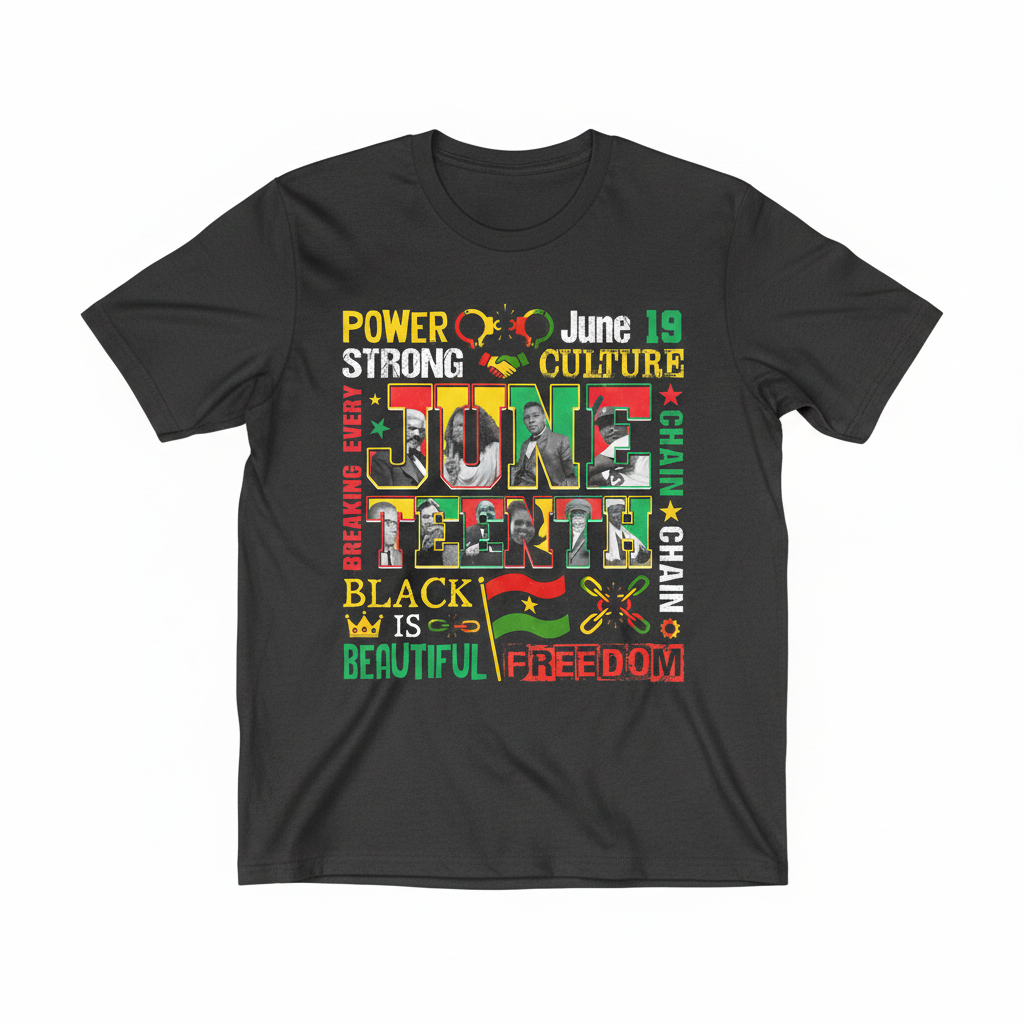 Juneteenth Power Culture Graphic Tee - Dark Gray