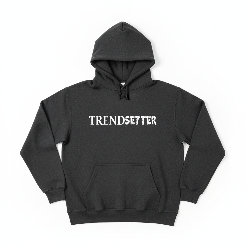 Trendsetter White Hoodie - Dark Gray