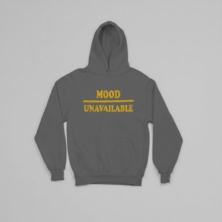 Mood – Unavailable Hoodie - Gray/Gold - Front View