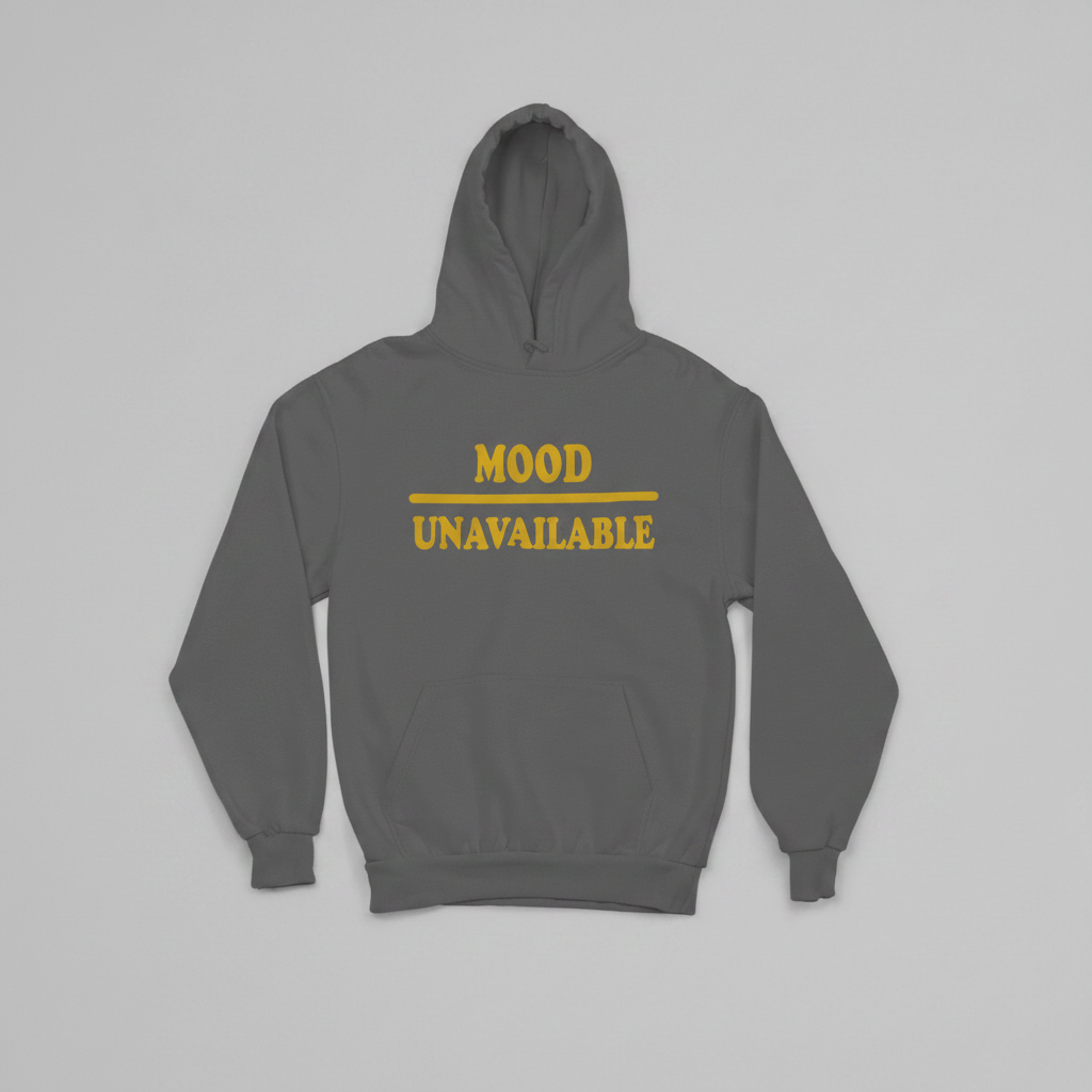Mood – Unavailable Hoodie - Gray/Gold - Front View