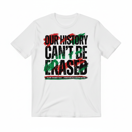 Our History Can't Be Erased Graphic Tee - White