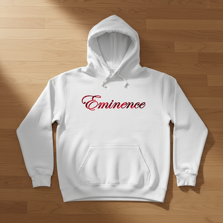 Eminence Red Rose Lioness White Hoodie Front