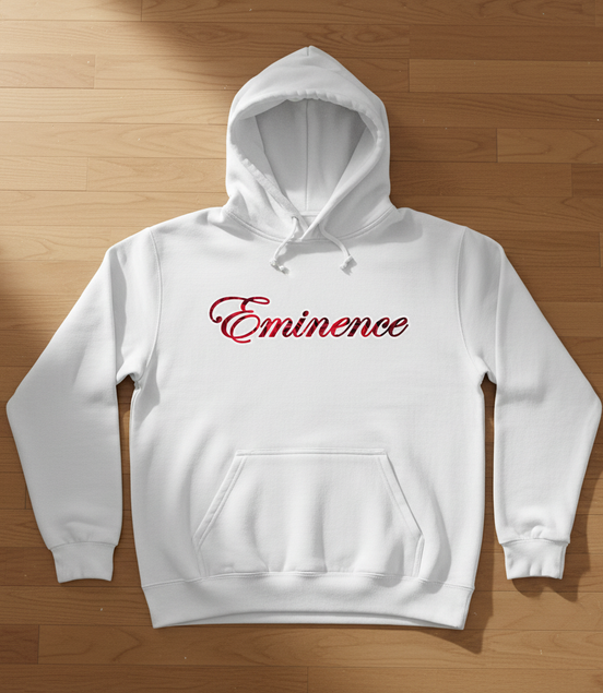 Eminence Red Rose Lioness White Hoodie Front