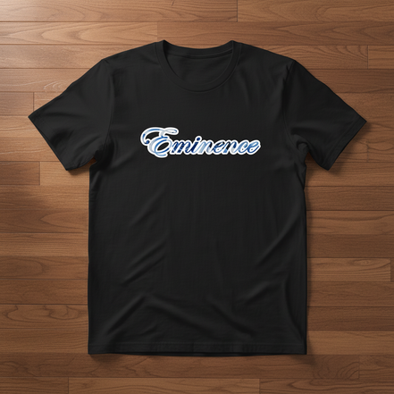 Eminence Blue Rose Lioness Black T-Shirt Front