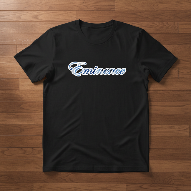 Eminence Blue Rose Lioness Black T-Shirt Front