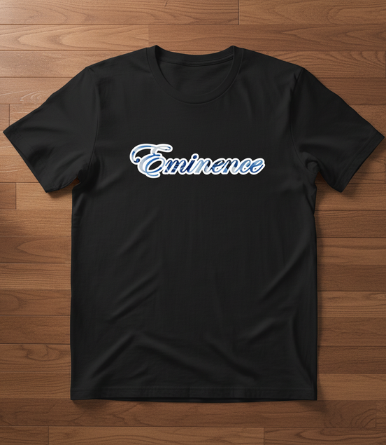 Eminence Blue Rose Lioness Black T-Shirt Front