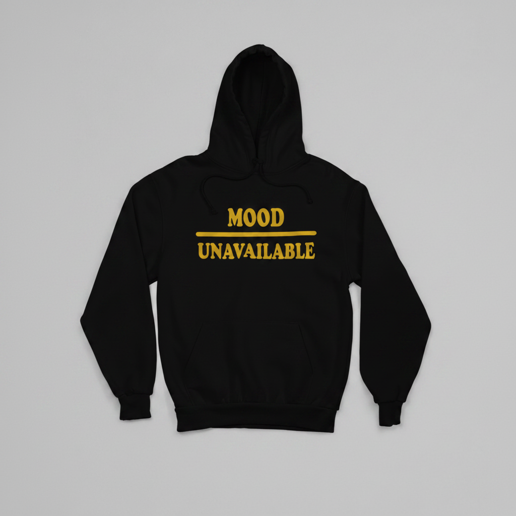 Mood – Unavailable Hoodie - Black/Gold - Front View