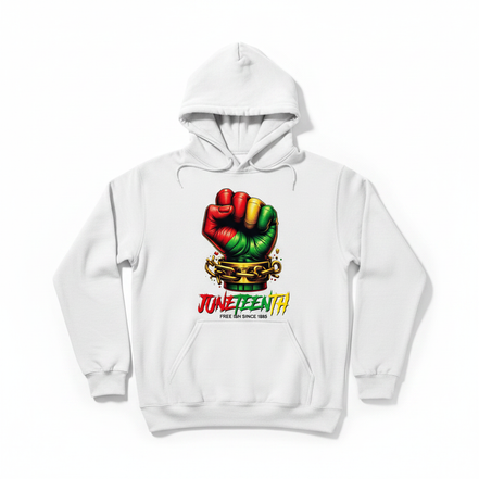 Juneteenth Free Ish Since 1865 Hoodie - White