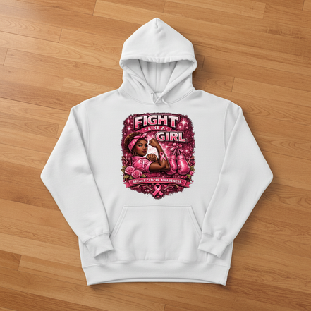 Fight Like a Girl White Hoodie
