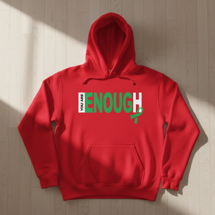 You Are Enough Red Hoodie