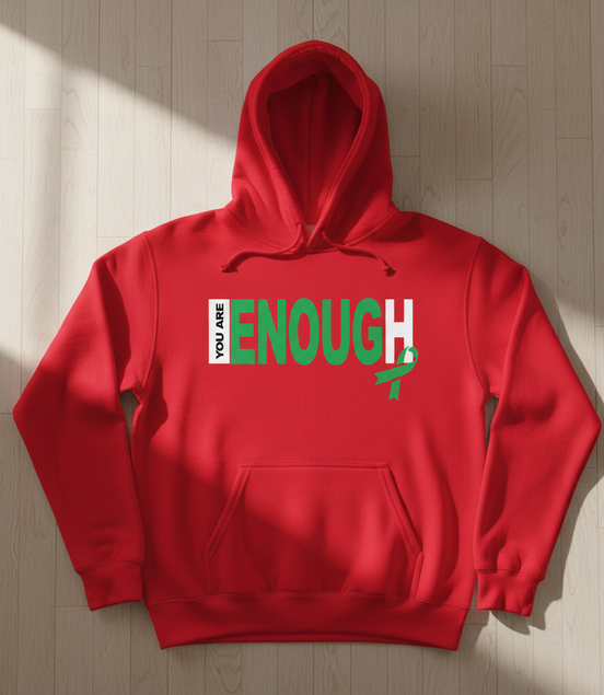 You Are Enough Red Hoodie