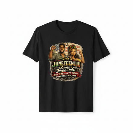 Juneteenth Only Free-ish Black T-Shirt