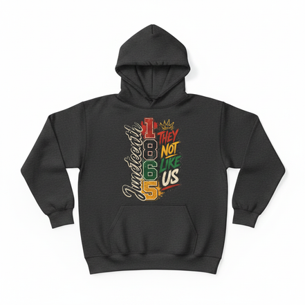 Juneteenth 1865 They Not Like Us Hoodie - Dark Gray