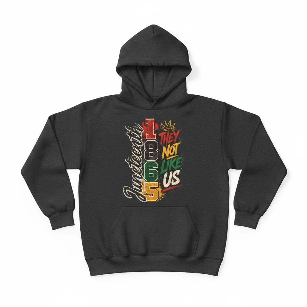 Juneteenth 1865 They Not Like Us Hoodie - Dark Gray