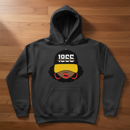 1855 Juneteenth Hat Gray Hoodie
