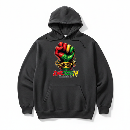 Juneteenth Free Ish Since 1865 Hoodie - Dark Gray