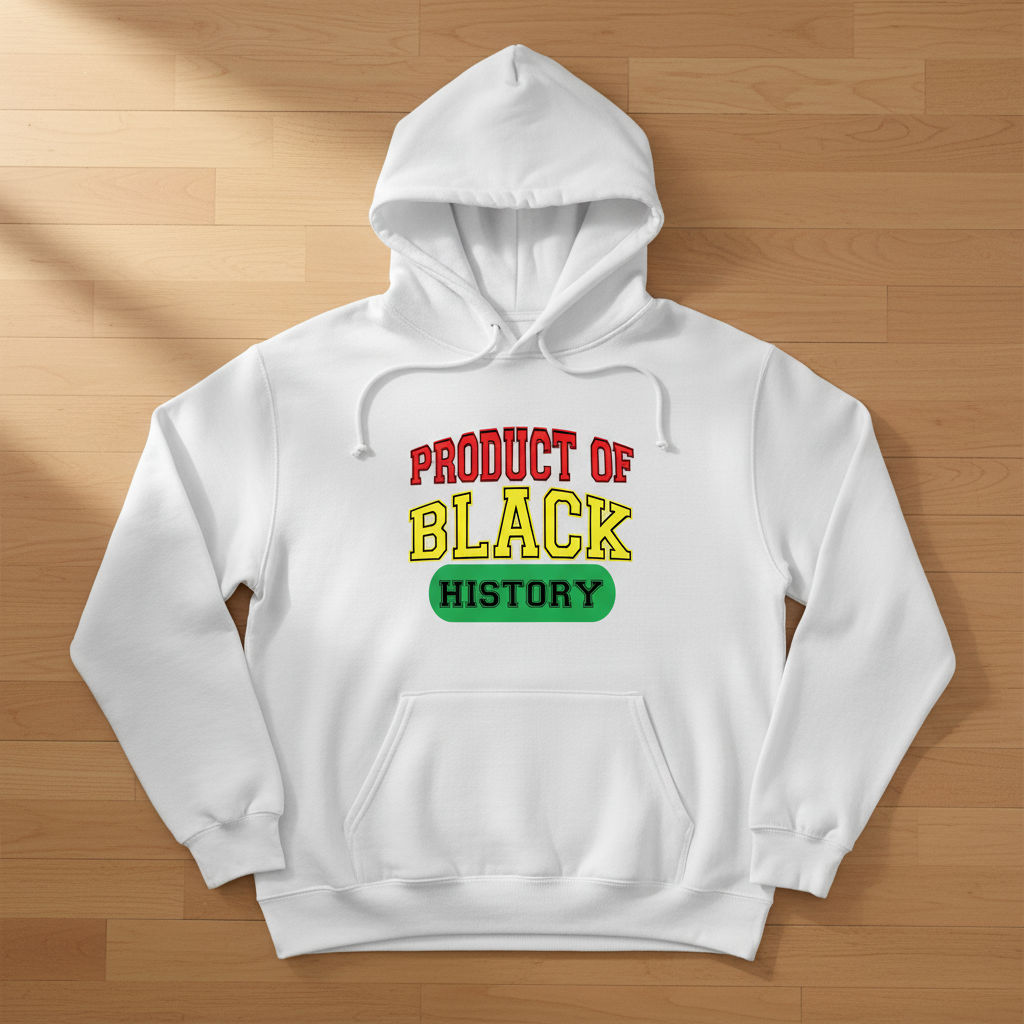 Product of Black History White Hoodie