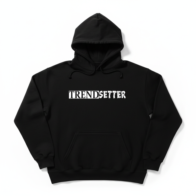Trendsetter White Hoodie - Black