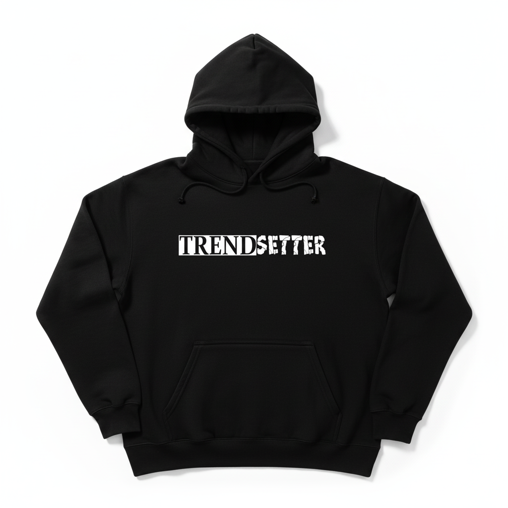Trendsetter White Hoodie - Black