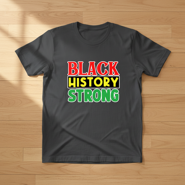 Black History Strong Gray T-Shirt
