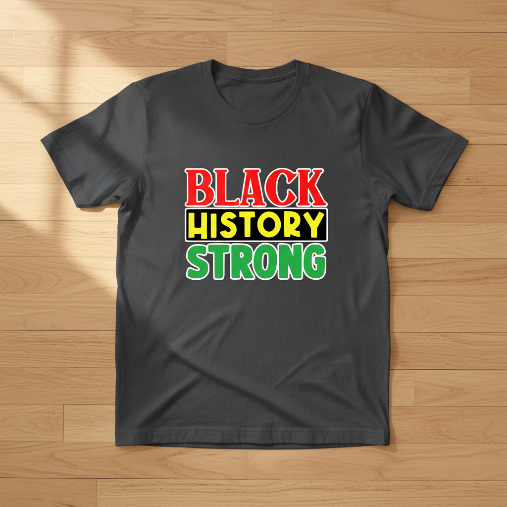 Black History Strong Gray T-Shirt