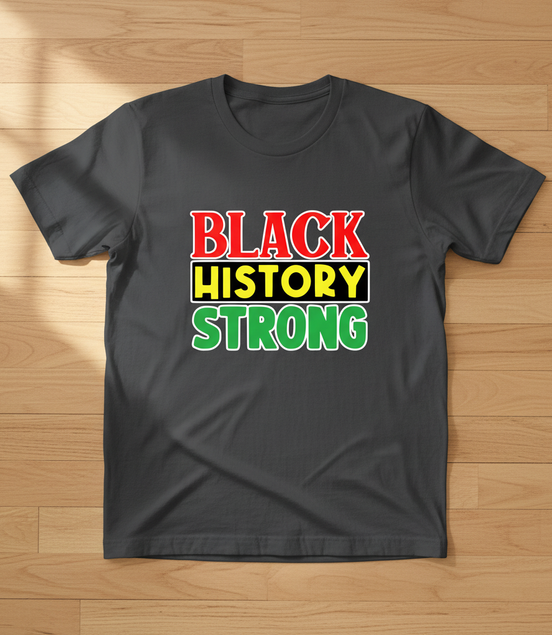 Black History Strong Gray T-Shirt