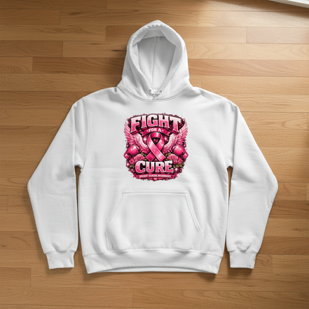 Fight for a Cure White Hoodie Large