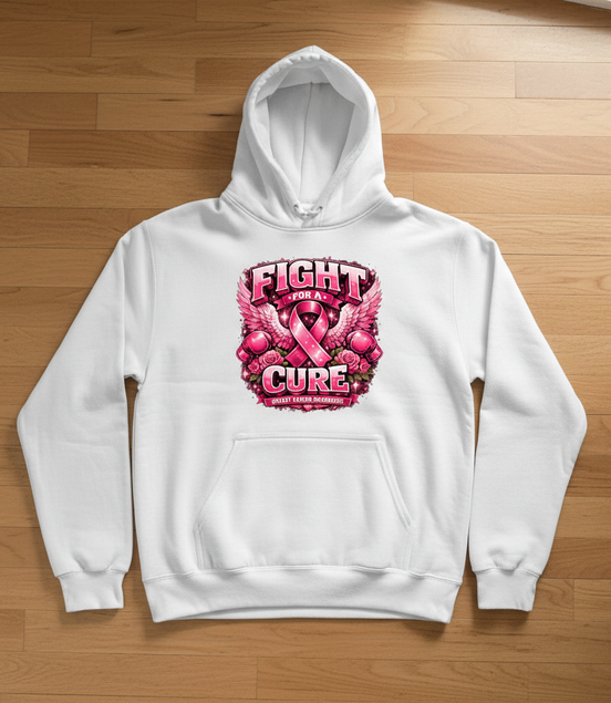 Fight for a Cure White Hoodie Large