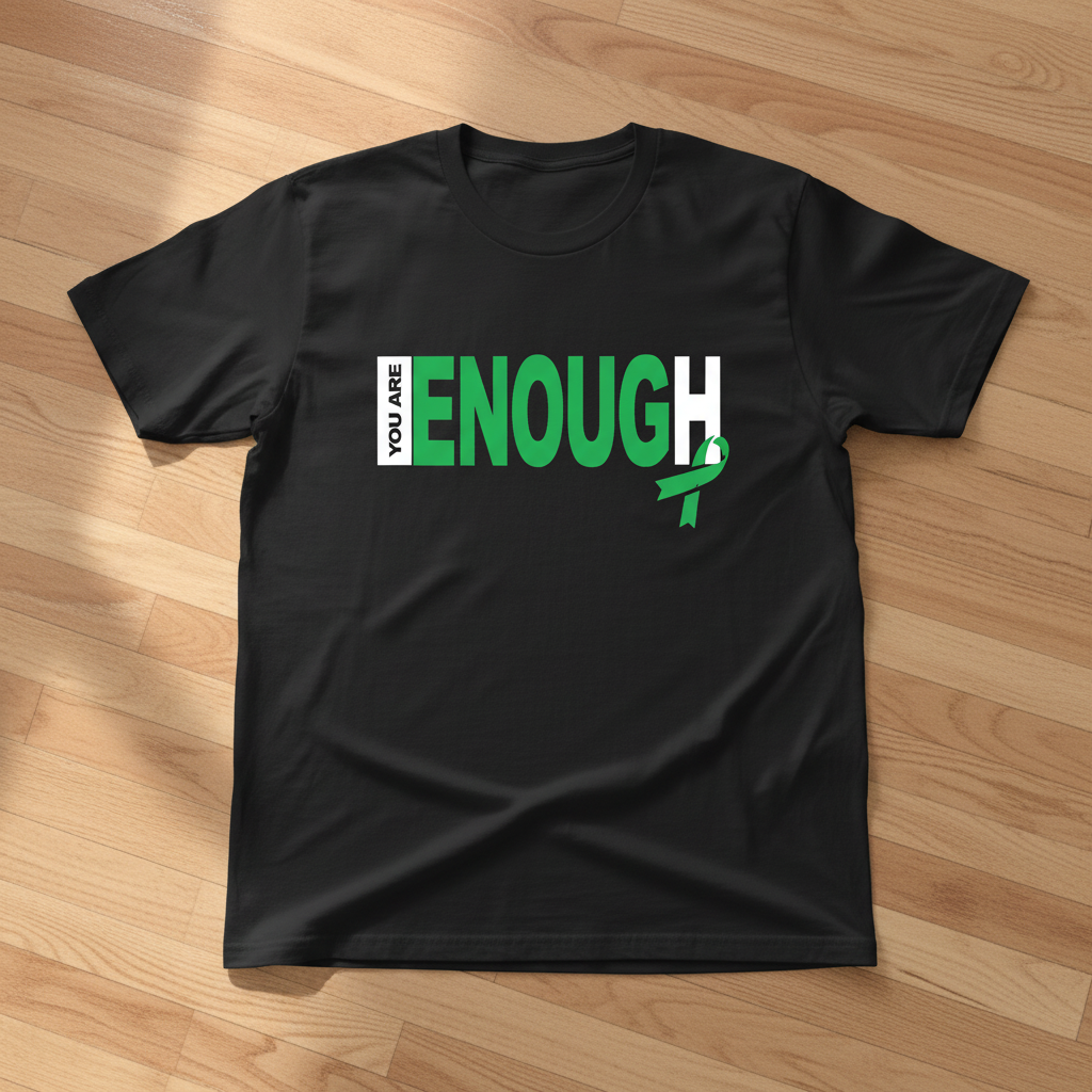 You Are Enough Black T-Shirt