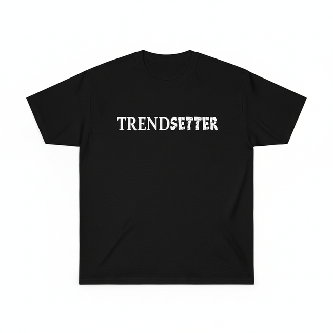 Trendsetter White Graphic Tee - Black