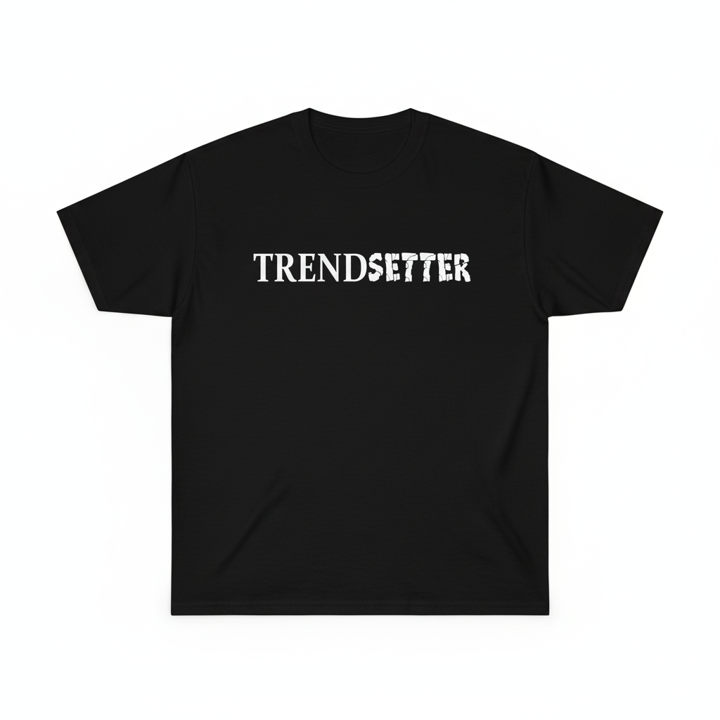 Trendsetter White Graphic Tee - Black