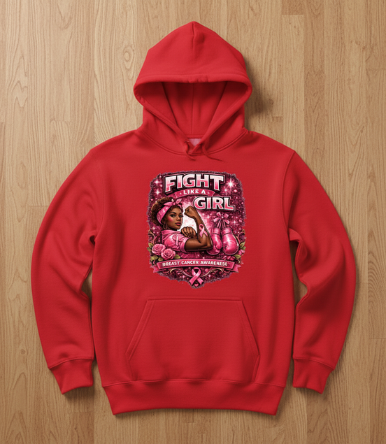 Fight Like a Girl Red Hoodie