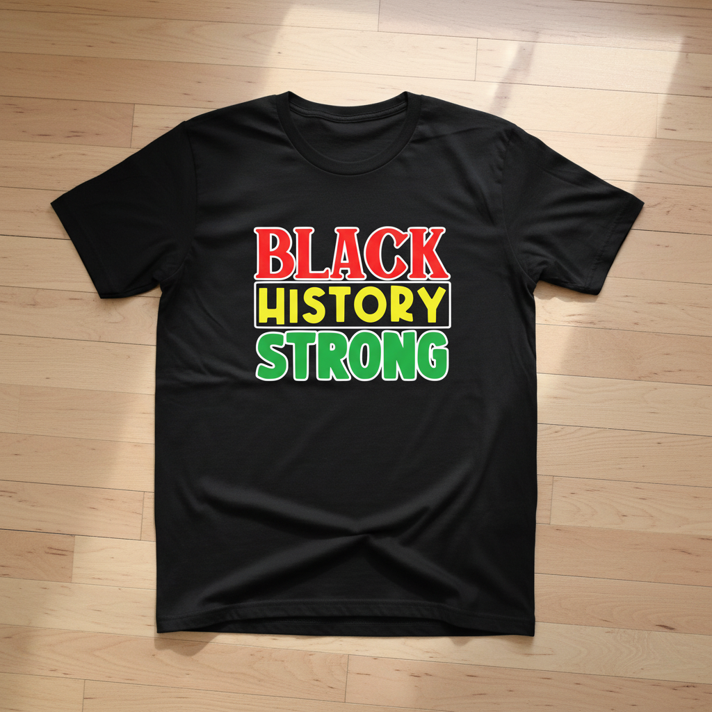 Black History Strong Black T-Shirt