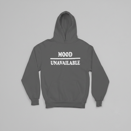 Mood – Unavailable Hoodie - Gray/White - Front View