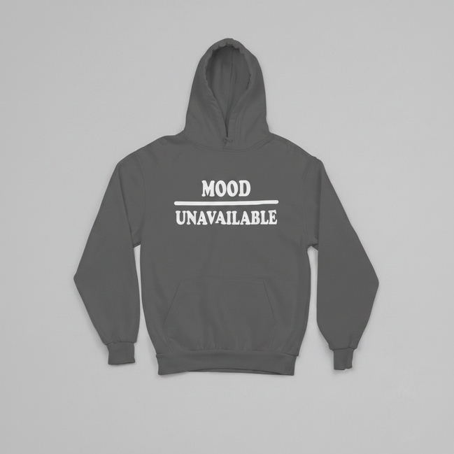 Mood – Unavailable Hoodie - Gray/White - Front View