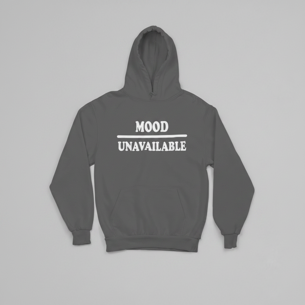 Mood – Unavailable Hoodie - Gray/White - Front View