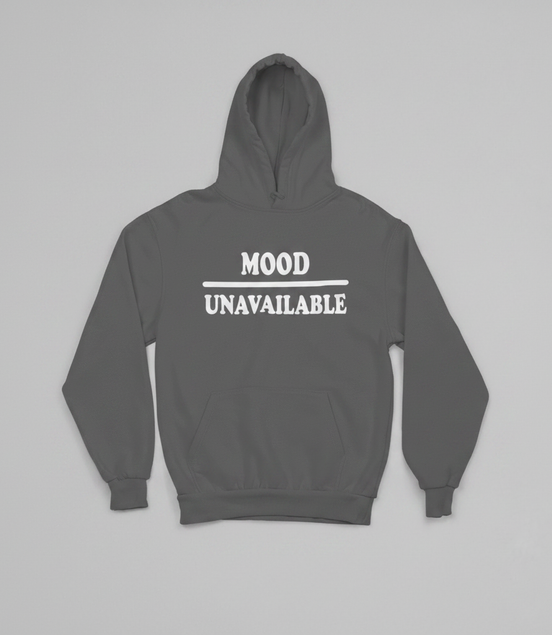 Mood – Unavailable Hoodie - Gray/White - Front View