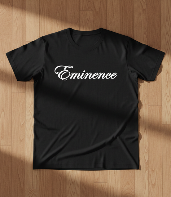 Eminence White Lioness Black T-Shirt Front