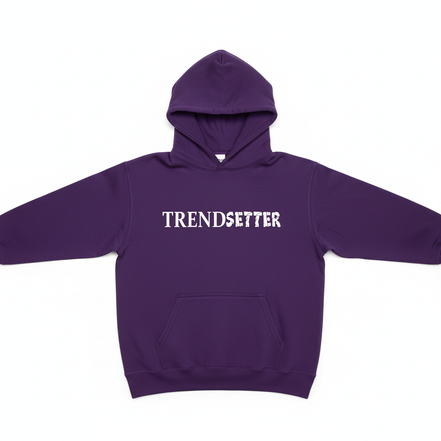 Trendsetter White Hoodie - Purple