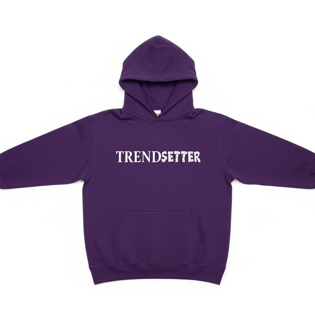 Trendsetter White Hoodie - Purple