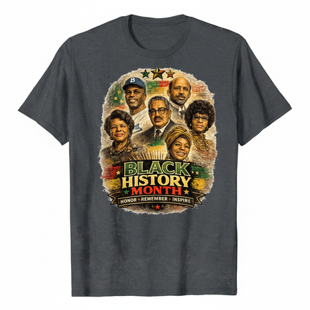Black History Month Dark Gray T-Shirt