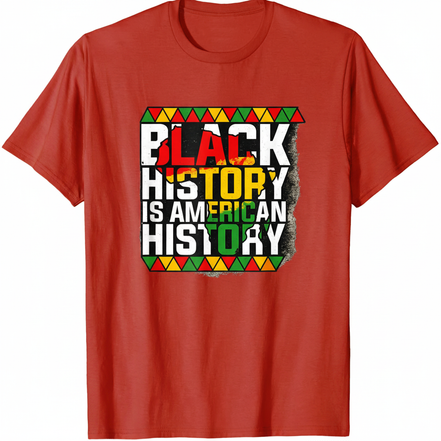 Black History is American History Bright Red T-Shirt