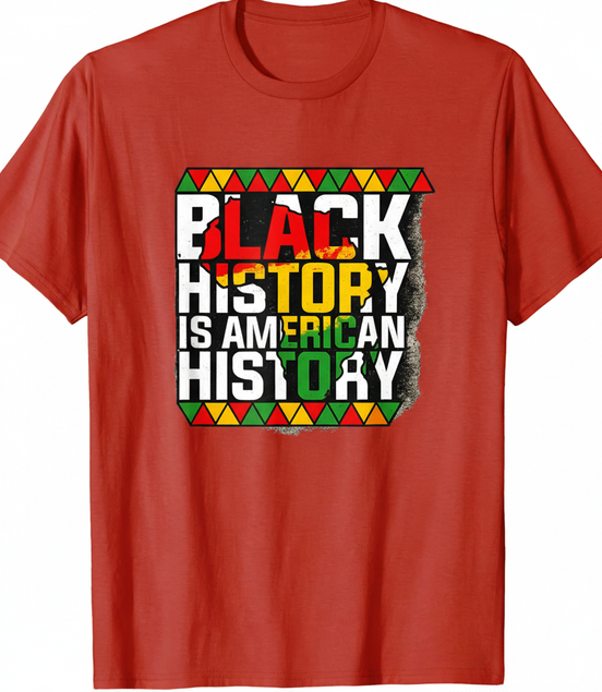 Black History is American History Bright Red T-Shirt