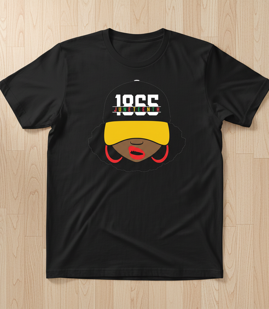 1855 Juneteenth Hat Black T-Shirt