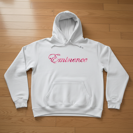Eminence Pink Rose Lioness White Hoodie Front