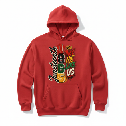 Juneteenth 1865 They Not Like Us Hoodie - Red
